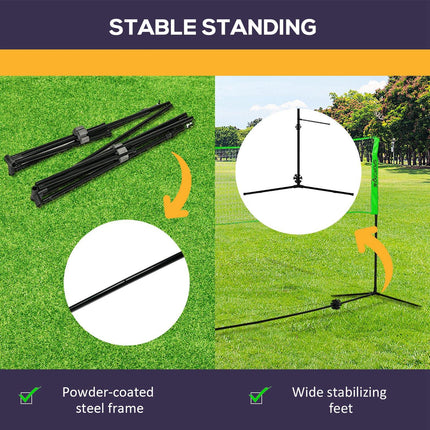 Badminton Net Set, Height Adjustable Net for Pickleball, Volleyball, Badminton,