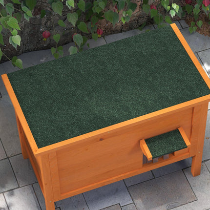 Insulated Wooden Feral Cat House with Removable Floor and Openable Roof - Orange