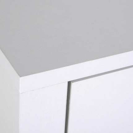 Set of 2 Modern Bedside Tables with Drawer - White