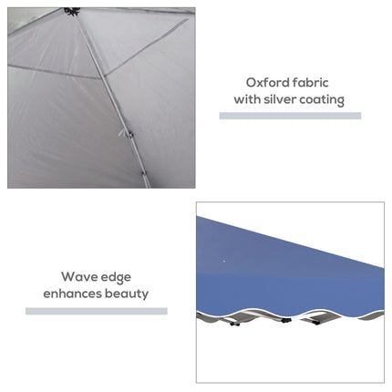 3 x 3m Pop Up Gazebo with Adjustable Steel Frame - Blue