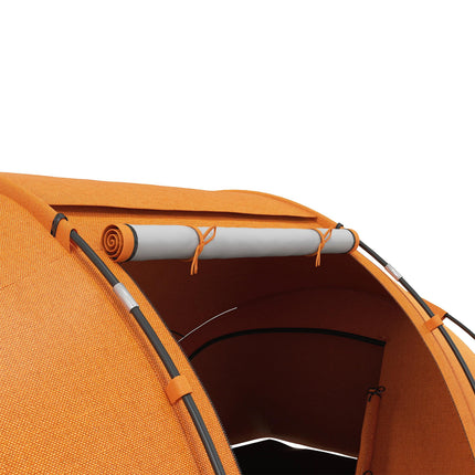 4 to 6 Person Family Camping Tent with UV Protection - Orange