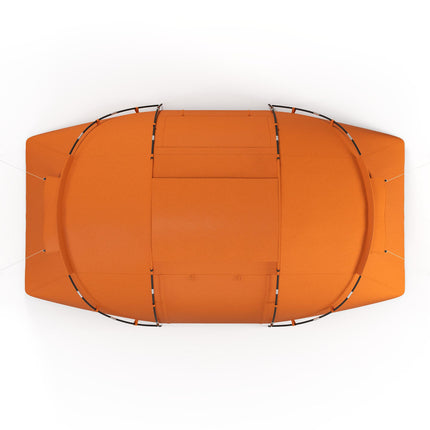 4 to 6 Person Family Camping Tent with UV Protection - Orange
