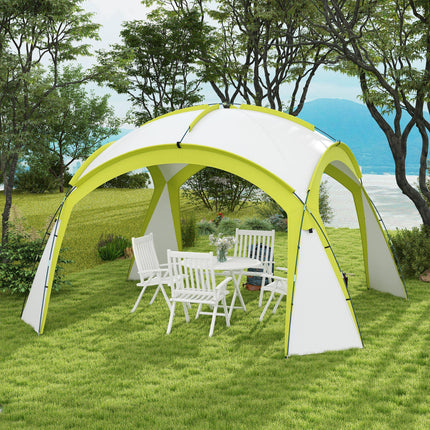 3.5x3.5M Spacious Camping Gazebo with PU Coated Polyester Shell - Green