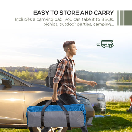 3.5x3.5M Spacious Camping Gazebo with PU Coated Polyester Shell - Green