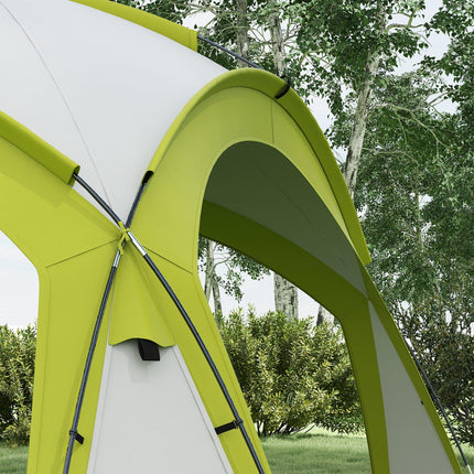 3.5x3.5M Spacious Camping Gazebo with PU Coated Polyester Shell - Green