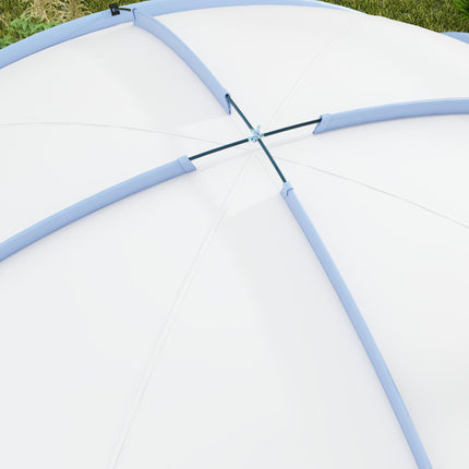 3.5 x 3.5M Outdoor Camping Gazebo PU Coated Polyester Dome Shelter - Light Blue