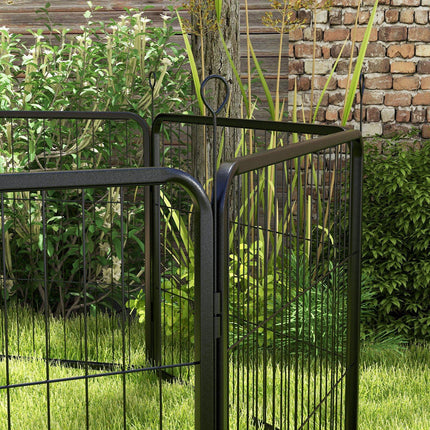 Steel 8 Panel Dog PlayPen for Small Dogs - Black