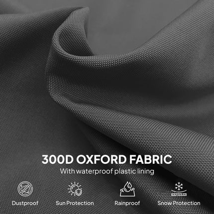 600D Oxford Cantilever Parasol Cover for 2-4m Umbrellas with Zipper - Black