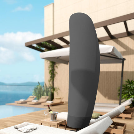 600D Oxford Cantilever Parasol Cover for 2-4m Umbrellas with Zipper - Black