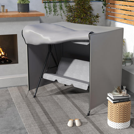 Three-Seater Swing Chair Protective Cover Oxford Cloth - Light Grey