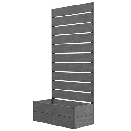 Garden Planter with Trellis and Drainage Gap 72x38x150cm - Dark Grey