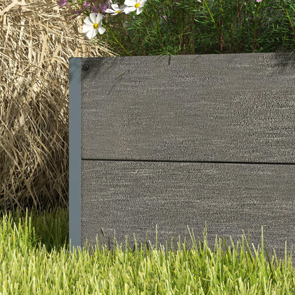 Garden Planter with Trellis and Drainage Gap 72x38x150cm - Dark Grey