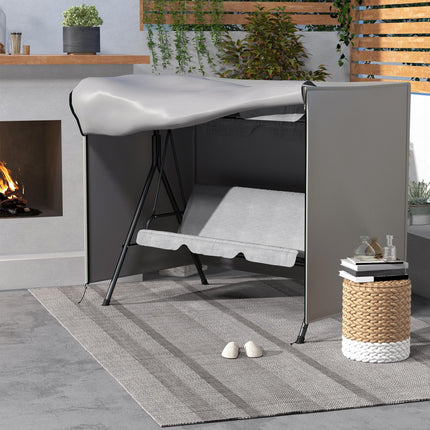Three-Seater Swing Chair Protective Cover Oxford Cloth - Grey