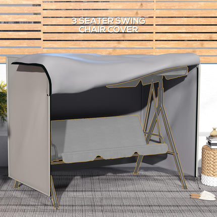 Three-Seater Swing Chair Protective Cover Oxford Cloth - Grey