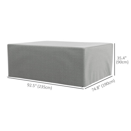 Large Waterproof Patio Set Cover 235x190x90cm UV Resistant - Grey