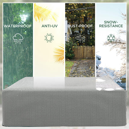 Large Waterproof Patio Set Cover 235x190x90cm UV Resistant - Grey