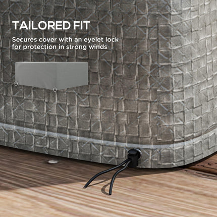 Large Waterproof Patio Set Cover 235x190x90cm UV Resistant - Grey
