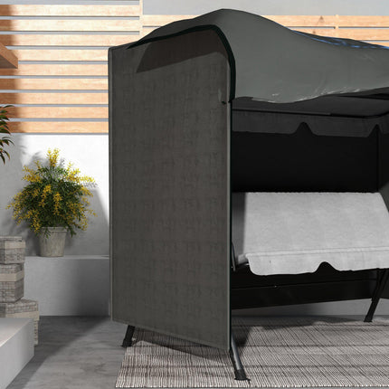 3 Seater Oxford Fabric Waterproof Patio Swing Chair Cover - Dark Grey
