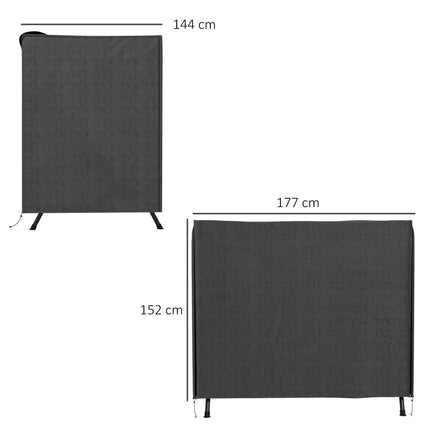 3 Seater Oxford Fabric Waterproof Patio Swing Chair Cover - Dark Grey