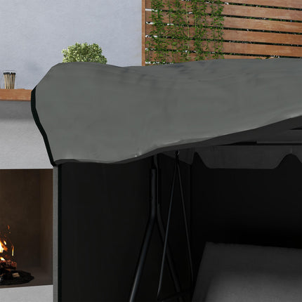 3 Seater Oxford Fabric Waterproof Patio Swing Chair Cover - Dark Grey