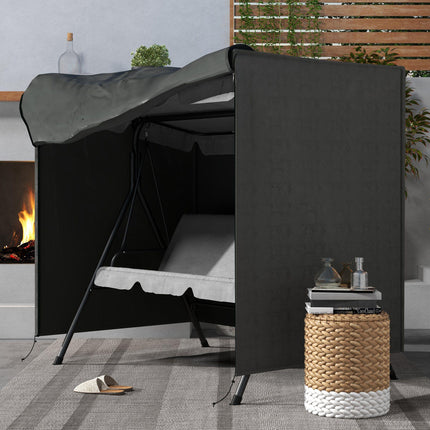 3 Seater Oxford Fabric Waterproof Patio Swing Chair Cover - Dark Grey