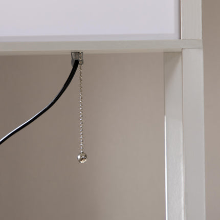 Modern Floor Lamp with Dual Ambient Light and Shelves 156cm - White