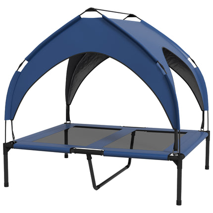 Cooling Raised Pet Bed with Washable Breathable Mesh for Medium & Large Dogs 91x76x89cm - Dark Blue