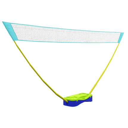 Portable Badminton and Volleyball Net Set with Rackets and Shuttlecocks - Black Blue Green