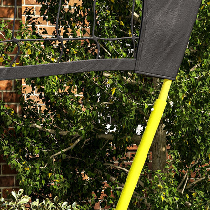 Portable Badminton and Volleyball Net Set with Rackets and Shuttlecocks - Black Blue Green