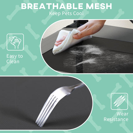 Cooling Raised Pet Bed for Small Medium Dogs with Breathable Mesh and Washable Cover - Light Grey