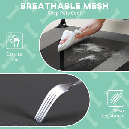 Cooling Raised Pet Bed for Medium & Large Dogs with Breathable Mesh - Light Grey