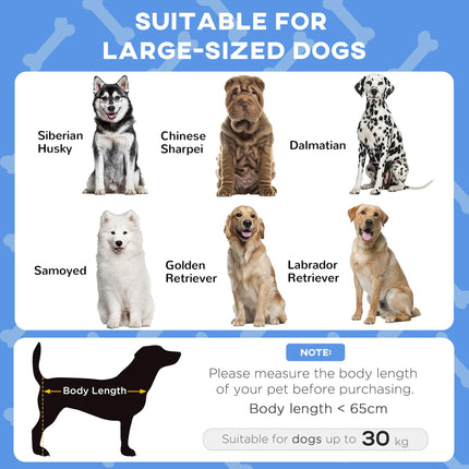 Cooling Raised Large Dog Bed with Breathable Mesh and Washable Cover - Dark Blue