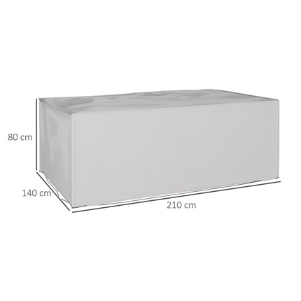 Waterproof Oxford Patio Set Cover 210x140x80 cm with Anti-UV Protection - Grey