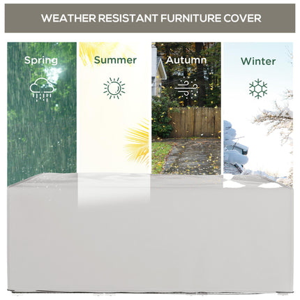 Waterproof Oxford Patio Set Cover 210x140x80 cm with Anti-UV Protection - Grey
