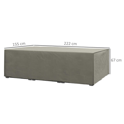 Waterproof Outdoor Garden Furniture Cover Set 222x155x67 cm - Grey