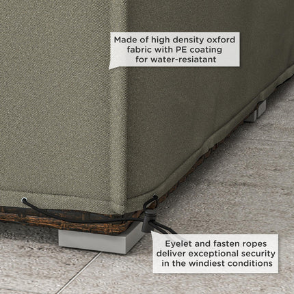 Waterproof Outdoor Garden Furniture Cover Set 222x155x67 cm - Grey