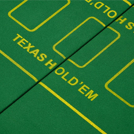 Foldable 10-Player Poker Mat with Cup Holders and Carry Bag - Green