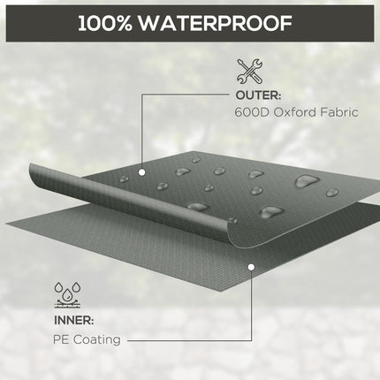 Waterproof Outdoor Garden Table Cover 245x165x66 cm Oxford 600D - Dark Grey