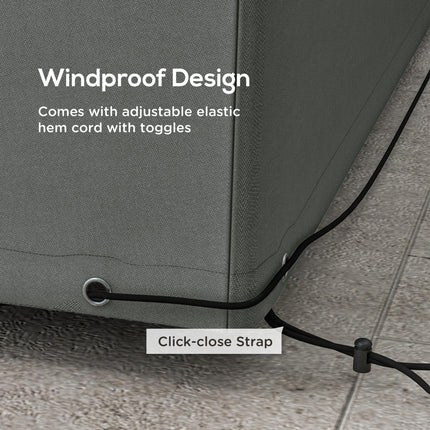 Waterproof Outdoor Garden Table Cover 245x165x66 cm Oxford 600D - Dark Grey