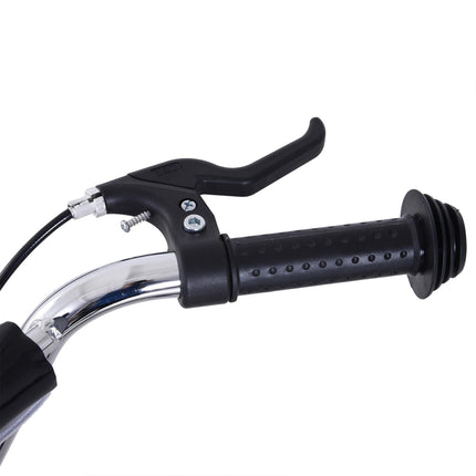 Teen Push Kick Scooter for Kids 5+ with Adjustable Handlebar, Dual Brakes & Rubber Wheels - Black