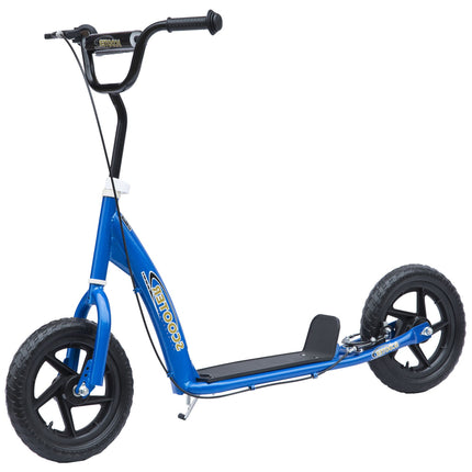 Teen Push Stunt Scooter with 12" EVA Tyres for Kids 5-12 Years - Blue