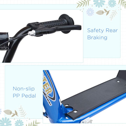Teen Push Stunt Scooter with 12" EVA Tyres for Kids 5-12 Years - Blue