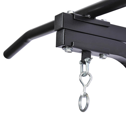 Punching Bag Wall Mount Hanger with Pull Up Bar for Boxing MMA Training Frame - Black