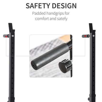 Barbell Rack, Width and Height Adjustable Dip Stand, Bench Press Rack for Home G