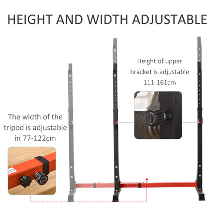 Barbell Rack, Width and Height Adjustable Dip Stand, Bench Press Rack for Home G