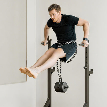 Barbell Rack, Width and Height Adjustable Dip Stand, Bench Press Rack for Home G