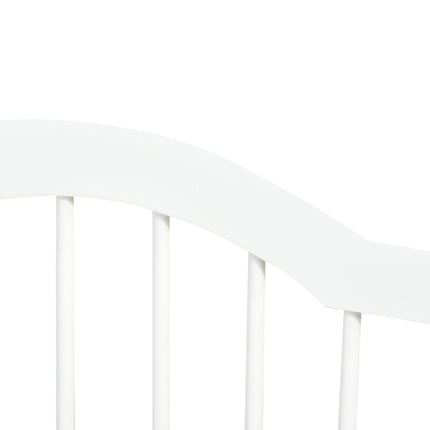 Foldable Wooden Dog Gate Small Freestanding Pet Safety Barrier with Support Feet - White