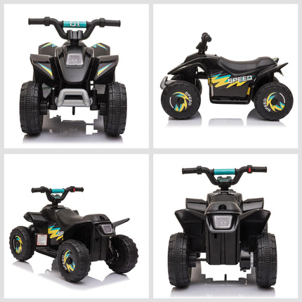 6V Kids Electric Ride-On ATV Quad Bike with Forward Reverse for Toddlers 18-36 Months - Black