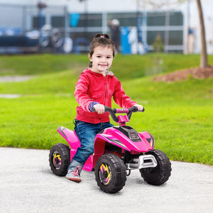 6V Kids Electric Ride-On ATV Quad Bike with Forward Reverse for Toddlers 18-36 Months - Pink