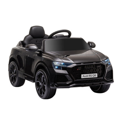 Audi RS Q8 Licensed 6V Ride-On Electric Car with Parental Remote, Music & Lights - Black